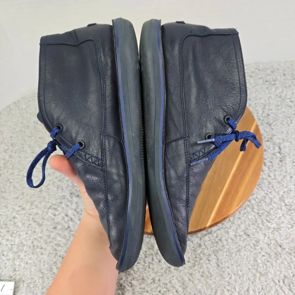 Camper Mens 41 Beetle Blue Leather Lace Up Casual Lifestyle Chukka Ankle Boots